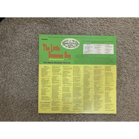 The HARRY SIMEONE CHORALE - The Little Drummer Boy Stereo MLP-1201 Vinyl LP 1973 - Picture 2 of 6